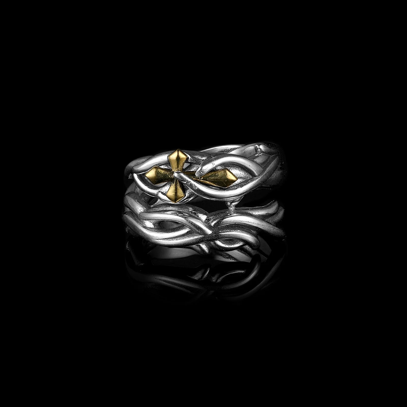 CROWNED CROSS. - 925 STERLING SILVER
