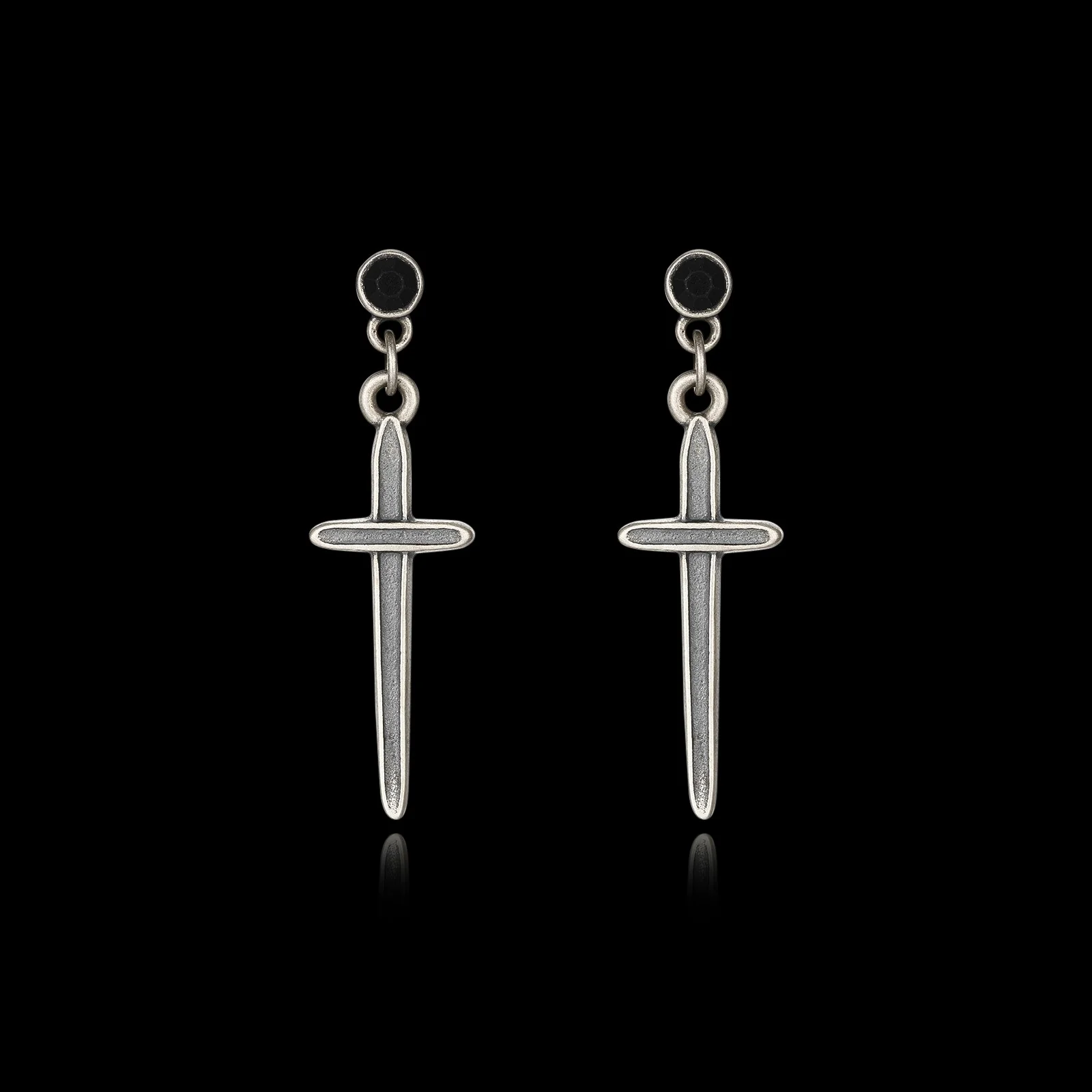 TWINBLADES EARRINGS. - 925 STERLING SILVER - Image 3