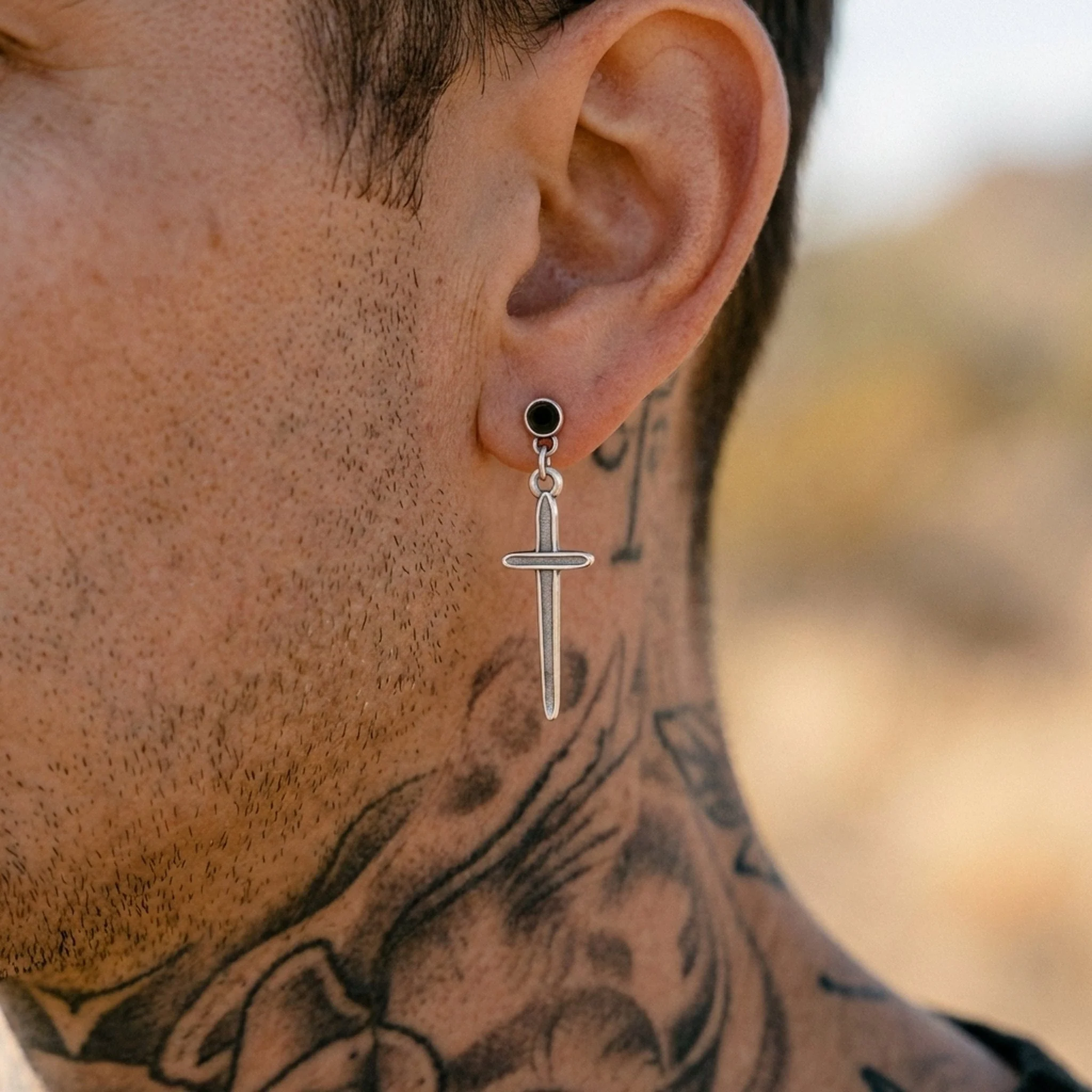 TWINBLADES EARRINGS. - 925 STERLING SILVER - Image 4